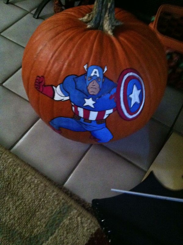 Captain America pumpkin